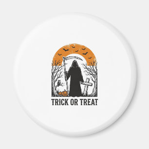 Imã Ceifeiro de Halloween Truque ou Tratamento Vintage