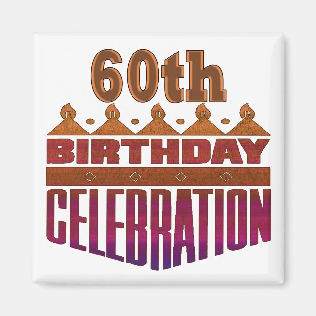 Imã Celebração 60º presente de aniversário (Frente)
