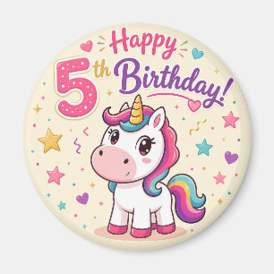 Imã Celebração de 5º Aniversário do Unicórnio Mágico