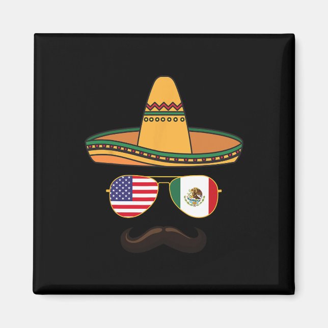 Imã Celebração de Cinco de Mayo Mexicano Americano 202 (Frente)