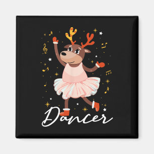 Imã Celebração de Deer Dance Funny Xmas adolescente jo