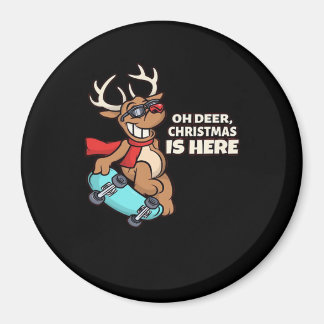 Imã Celebração de Natal Oh Deer Design de Feriado