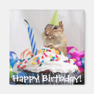 Imã celebração do aniversário do chipmunk