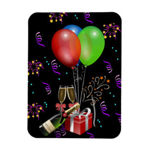 Ímã Celebração do Balde de Garrafas do Aniversário
