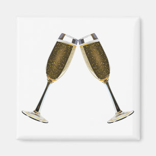 Imã Celebração dos vidros de Champagne