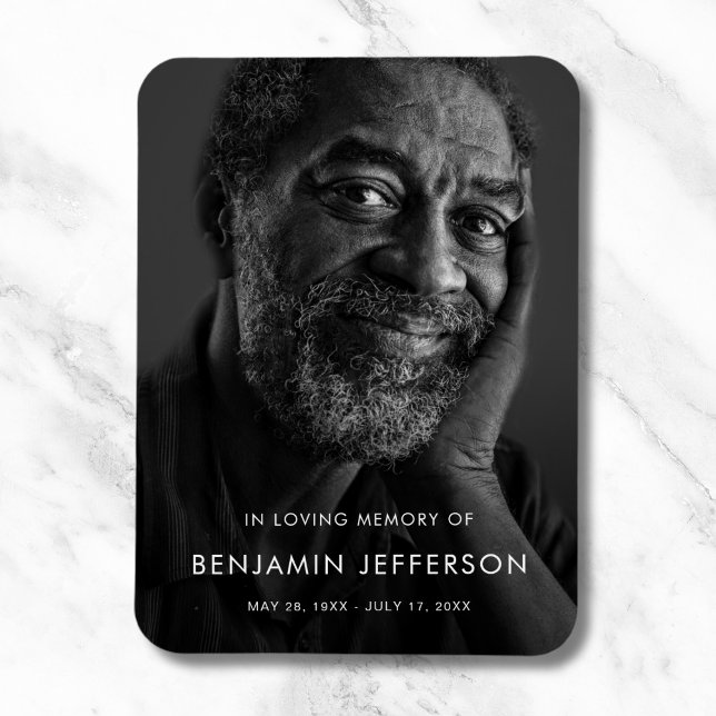 Ímã Celebração Moderna Personalizada do Funeral da Vid (Photo Memorial Magnet)