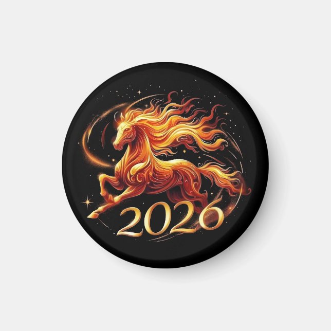Imã Celebrações do Ano do Cavalo Chinês 2026 (Frente)