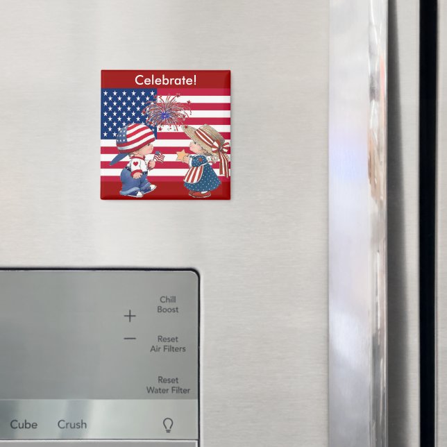 Imã Celebrar bandeira americana (In Situ (Fridge))