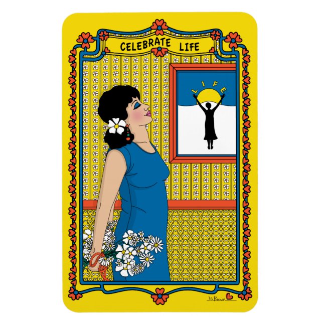 Ímã Celebrar o Magnet do Refrigerador Life_B_4x6 (Vertical)