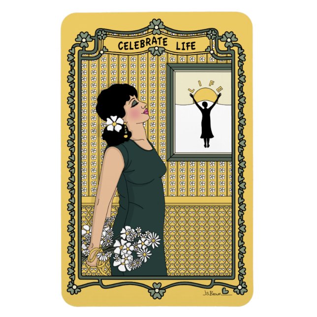 Ímã Celebrar o Magnet do Refrigerador Life_C_4x6 (Vertical)