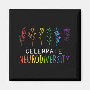 Imã CELEBRATE NEURODIVERSITY  Autism Awareness Flower 