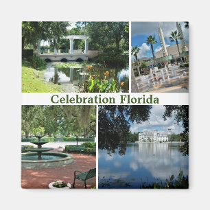 Imã Celebration Florida Square Magnet 4 Pictures
