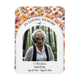Ímã Celebration Of Life Floral Funeral Keepsake