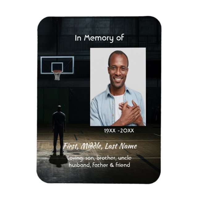 Ímã Celebration of Life Service Basketball Player (Vertical)