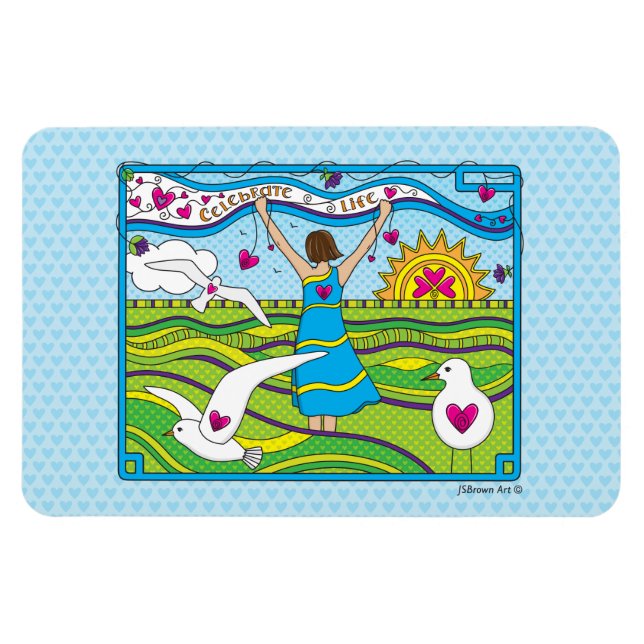 Ímã Celebre a Vida_Ímã Flexível 6"x4" (Horizontal)