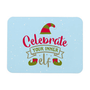 Ímã Celebre o Seu Natal Elfo Interior