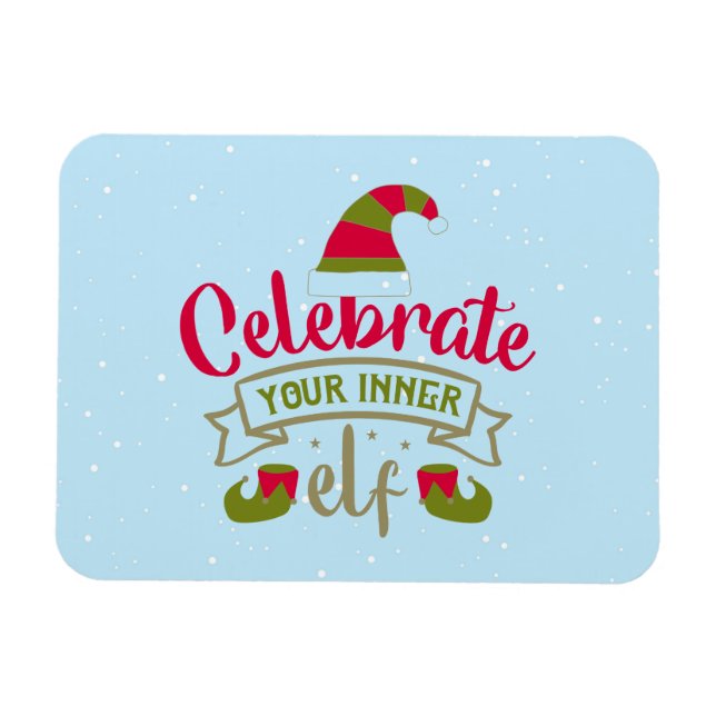 Ímã Celebre seu Natal Inner Elf (Horizontal)
