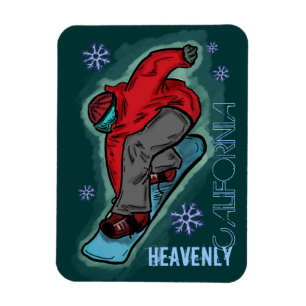 Ímã celestial do retângulo do snowboarder de