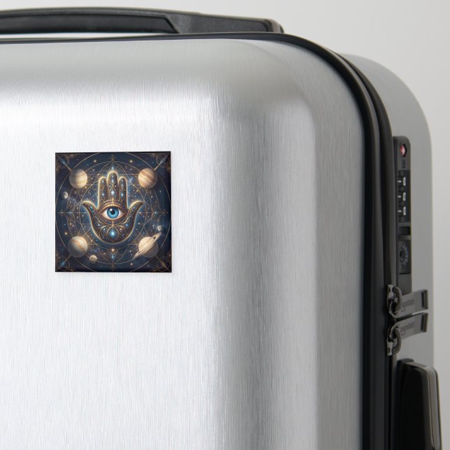 Imã Celestial Hamsa Hand & Evil Eye Cosmic Protection  (In Situ (Luggage))