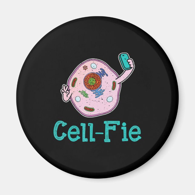 Imã Cell-Fie Funny Biology Science Teacher Pun Gift (Frente)