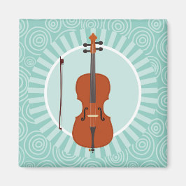 Imã Cello Fun Turquoise Swirl Music