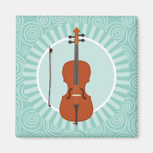 Imã Cello Fun Turquoise Swirl Music