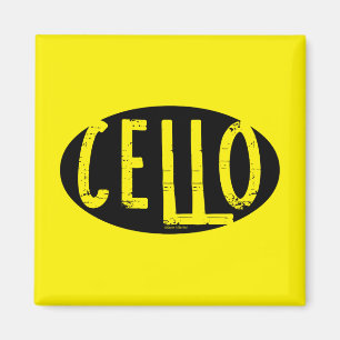 Imã Cello Oval Rough Text