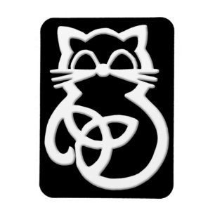 Ímã celta do gato do nó branco da trindade