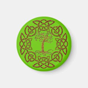 Imã Celtic Circle Tree of Life Irish-supporter Magnet