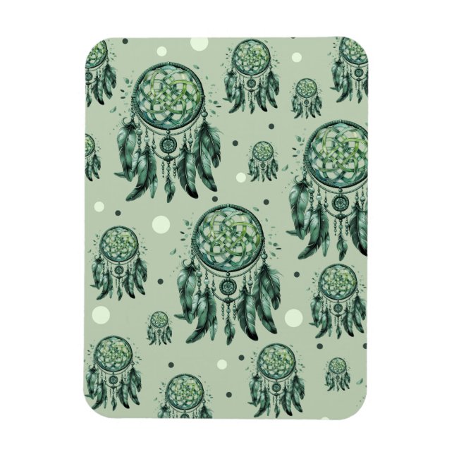 Ímã Celtic knot green dreamcatcher (Vertical)