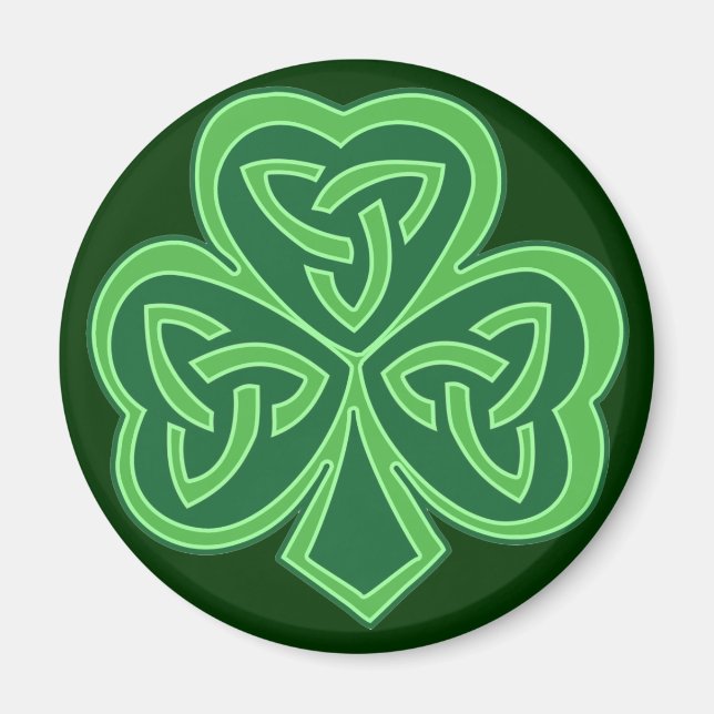 Imã Celtic Knot Shamrock (Frente)