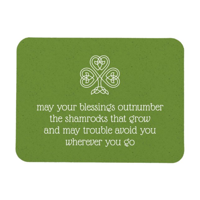 Ímã Celtic Knot Shamrock Irish Benessings (Horizontal)