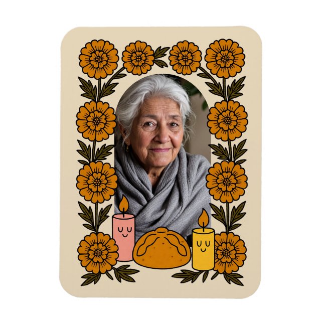 Ímã Cempasúchil Ofrenda Altar Día de Muertos (Vertical)
