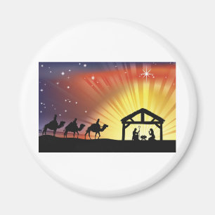 Imã Cena cristã da natividade do Natal