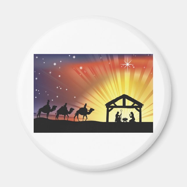Imã Cena Cristã da Natividade Natal (Frente)