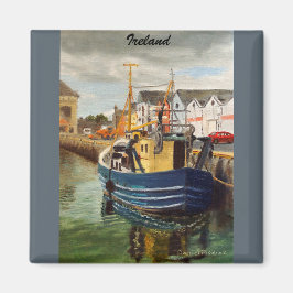 Imã Cena da Cidade de Galway Irlanda Barco de Pesca