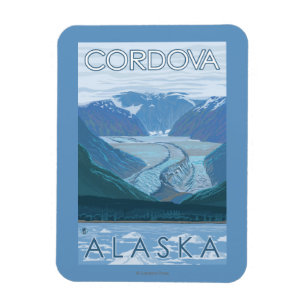 Ímã Cena da geleira - Cordova, Alaska