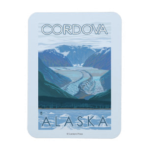 Ímã Cena da geleira - Cordova, Alaska