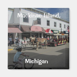 Imã Cena da rua da ilha de Mackinac