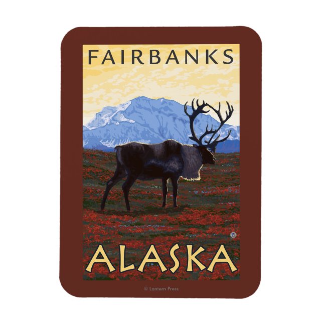 Ímã Cena das Caraíbas - Fairbanks, Alasca (Vertical)