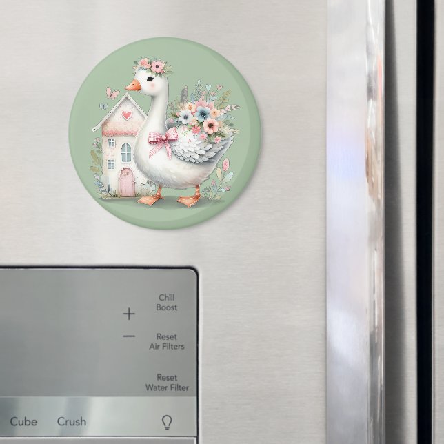 Imã Cena de Casa Floral de Algodão (In Situ (Fridge))