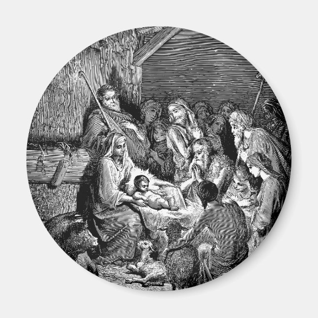 Imã Cena de Natal Ilustrada (Frente)