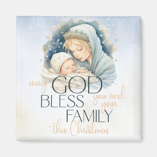 Imã Cena de Natividade de Aquarela Glória a Deus Natal