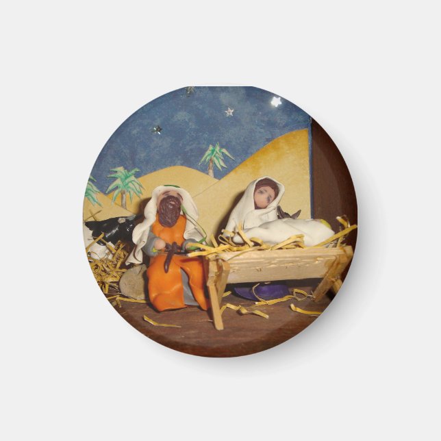 Imã Cena de natividade Jesus Mary Joseph — estável saz (Frente)