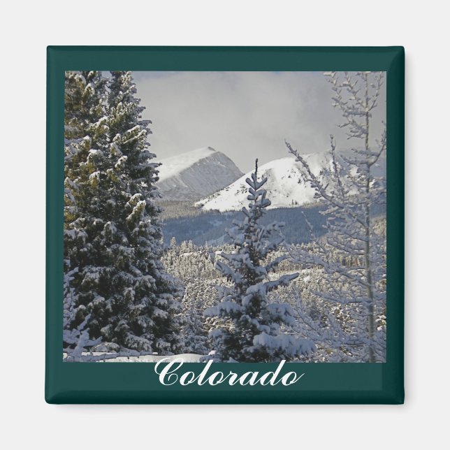 Imã Cena de Neve de inverno, Colorado (Frente)
