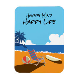 Ímã Cena de praia, conselho Surf, cadeira, oceano