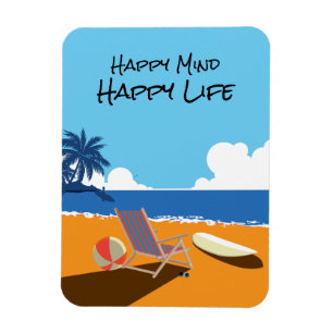 Ímã Cena de praia, conselho Surf, cadeira, oceano