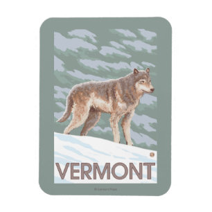 Ímã Cena de VermontWolf