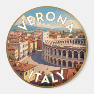 Imã Cena de viagem histórica em Verona, Itália ☀️