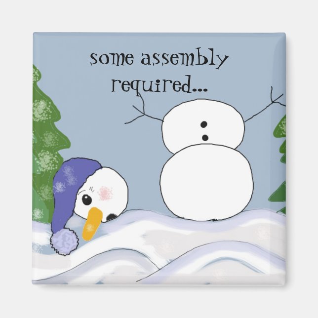 Imã Cena do Boneco de Neve Engraçado (Frente)